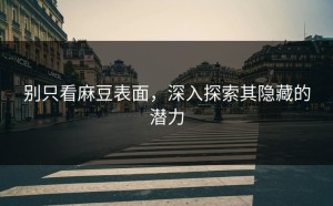 别只看麻豆表面，深入探索其隐藏的潜力