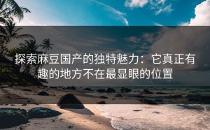 探索麻豆国产的独特魅力：它真正有趣的地方不在最显眼的位置