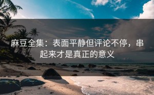 麻豆全集：表面平静但评论不停，串起来才是真正的意义