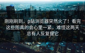 刚刚刷到，p站浏览器突然火了！看完这些图真的会心里一紧，难怪这两天总有人反复提它