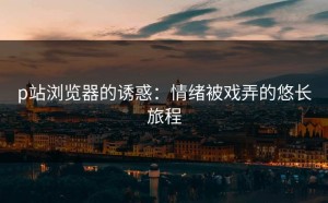 p站浏览器的诱惑：情绪被戏弄的悠长旅程
