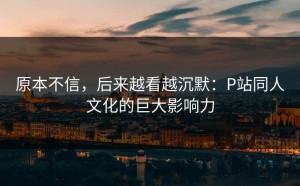 原本不信，后来越看越沉默：P站同人文化的巨大影响力