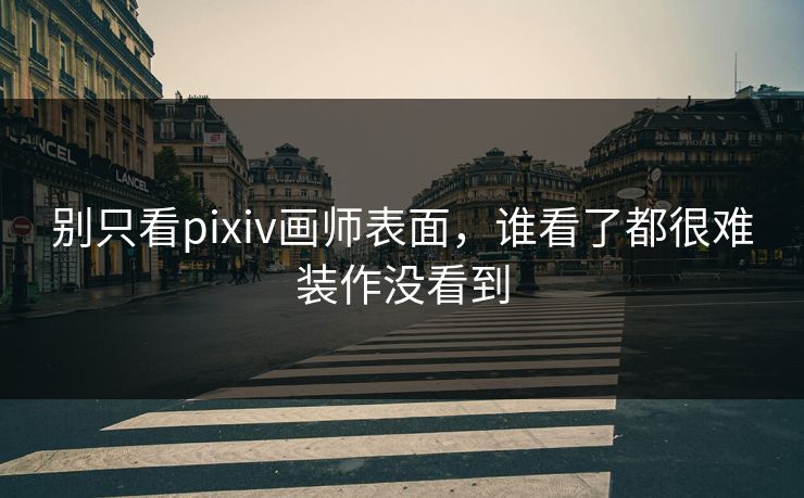 别只看pixiv画师表面,谁看了都很难装作没看到 别只看pixiv画师表面,谁看了都很难装作没看到