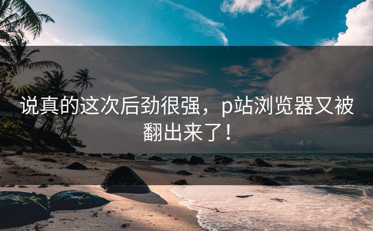 说真的这次后劲很强,p站浏览器又被翻出来了! 说真的这次后劲很强,p站浏览器又被翻出来了!